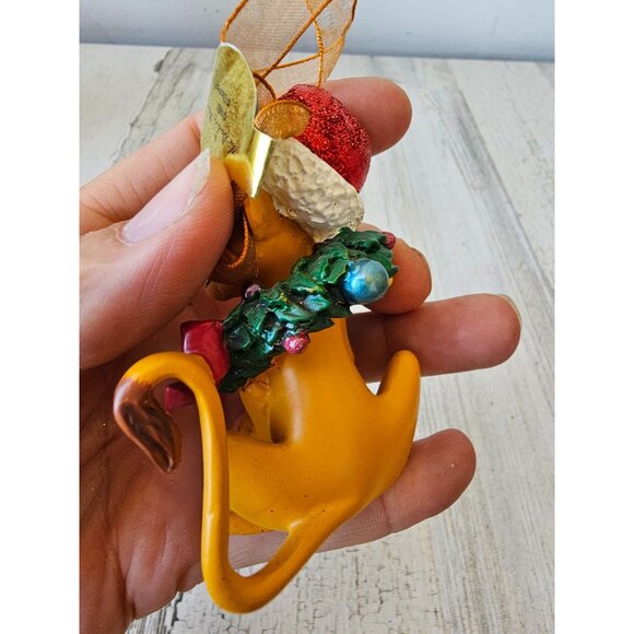 Danbury mint Simba Lion King wreath ornament RARE glitter Xmas tree - Picture 6 of 8